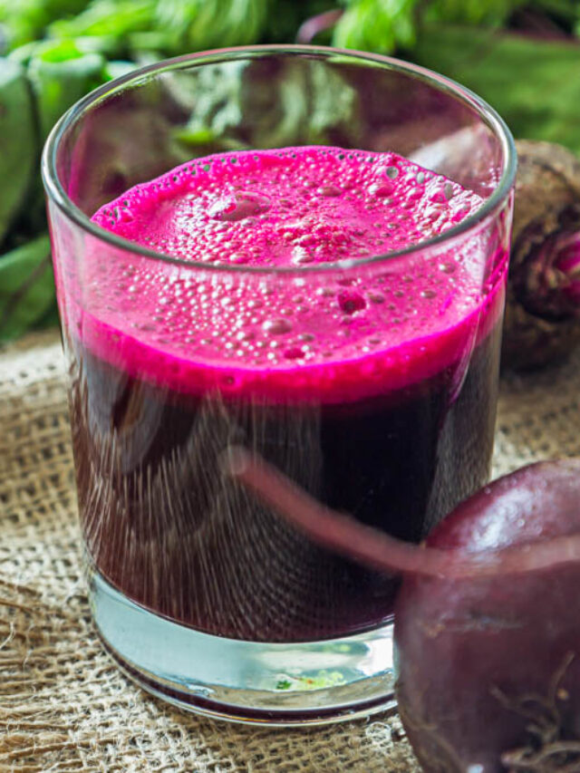 Beet root juice in glass