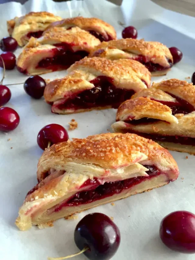 cherry-puff-pastry-braided-twist-tart-homemade-dessert-breakfast-recipe