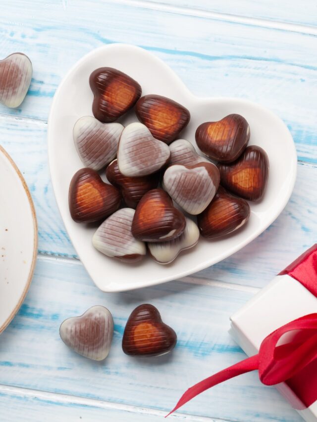 Valentines day heart chocolate